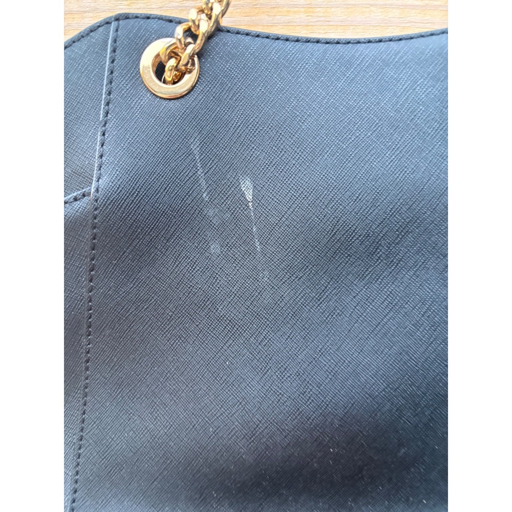 Michael Kors Jet Set East West Chain Tote Black Saffiano Leather Gold Hardware - Picture 6 of 9